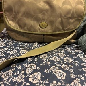 Vintage 2000’s Coach Signature Nylon Crossbody Messenger Bag